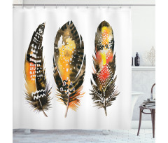 Colorful Boho Quills Shower Curtain