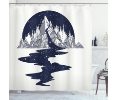 Mountain River Shower Curtain