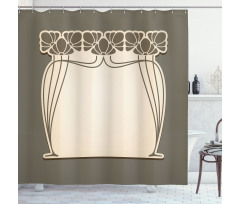 Floral Arch Shape Shower Curtain