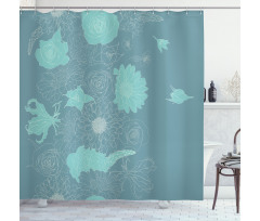 Exotic Blossoms Shower Curtain