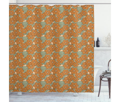 Chinese Blossoms Shower Curtain