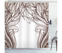 Curving Branches Shower Curtain