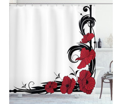 Poppy Bouquet Shower Curtain