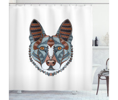 Colorful Shepherd Dog Shower Curtain