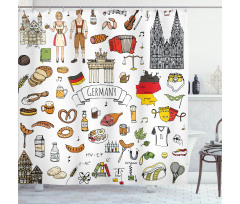 European Culture Shower Curtain