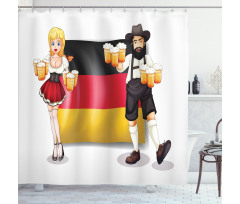 Traditional Man Woman Shower Curtain