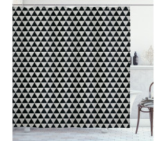 Monochrome Geometric Shower Curtain