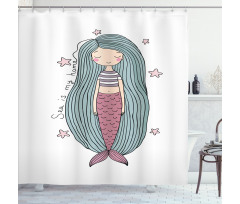 Sea is My Home Girl Shower Curtain