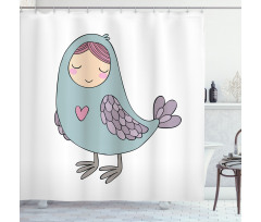 Russian Folk Sirin Bird Shower Curtain