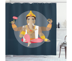 Oriental Ethnic Design Shower Curtain