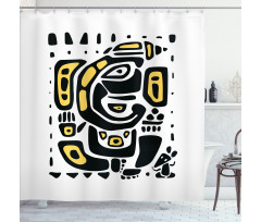 Oriental Yoga Pattern Shower Curtain