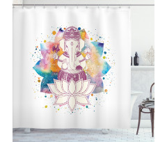 Yoga Zen Theme Artwork Shower Curtain