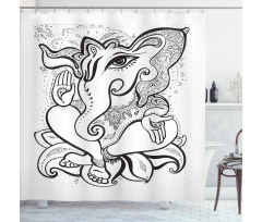 Oriental Symbol Elephant Shower Curtain