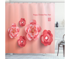 Pink Blossoms Shower Curtain