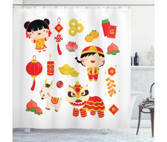 Joyful Holiday Shower Curtain