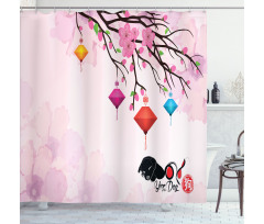 Lunar New Year Shower Curtain