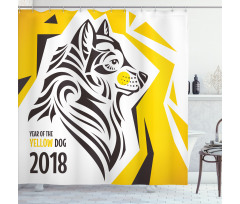 Oriental Canine Shower Curtain