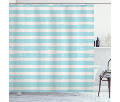 Striped and Grunge Brush Shower Curtain