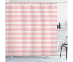 Brushstroke Stripes Pastel Shower Curtain