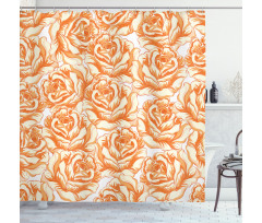 Romantic Love Flowers Shower Curtain