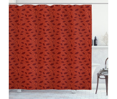 Leafage and Petals Shower Curtain