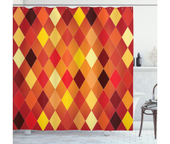 Lozenge Geometric Shower Curtain