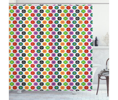 Vibrant Abstract Flora Shower Curtain