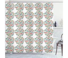 Watercolor Berry Fruit Shower Curtain