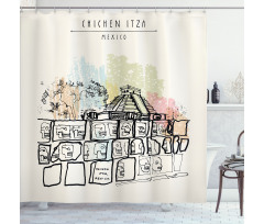 Building and Tomb Shower Curtain
