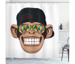 Funny Hipster Animal Shower Curtain