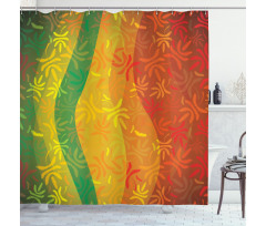 Deciduous Tree Leaves Shower Curtain