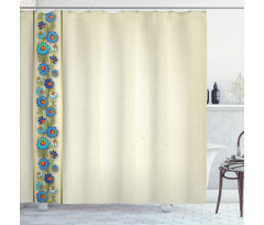 Vertical Border Detail Shower Curtain