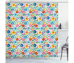 Polish Colorful Foliage Shower Curtain