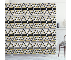 Angled Stripes Mosaic Shower Curtain