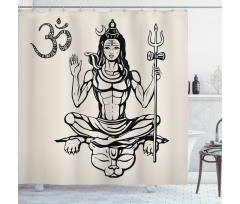 South Asian Figure Shower Curtain