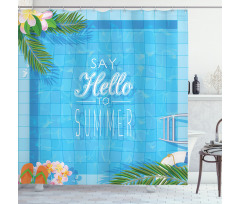 Summer Season Slogan Shower Curtain