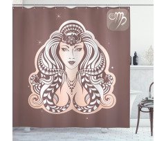 Tribal Woman Art Shower Curtain