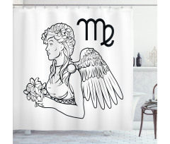 Angel with Bouquet Shower Curtain