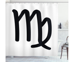 Monochrome Sign Shower Curtain
