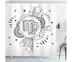 Doodle Pop Art Shower Curtain