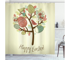 Vintage Spring Foliage Shower Curtain