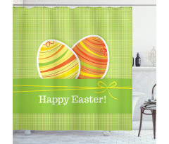 Striped Eggs Shower Curtain