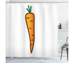 Carrot Drawing Shower Curtain