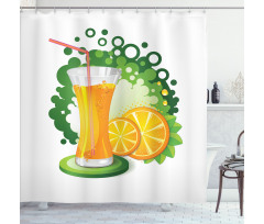 Juice Fruit Slices Shower Curtain