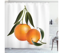 Fresh Tangerine Shower Curtain