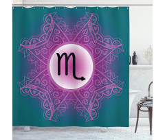 Fuchsia Mandala Shower Curtain