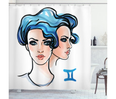 Watercolor Women Shower Curtain