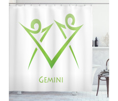 Green Simplistic Shower Curtain