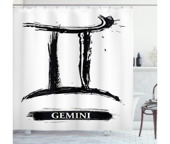 Grunge Brush Art Shower Curtain