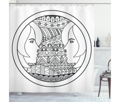 Ornamental Circle Shower Curtain